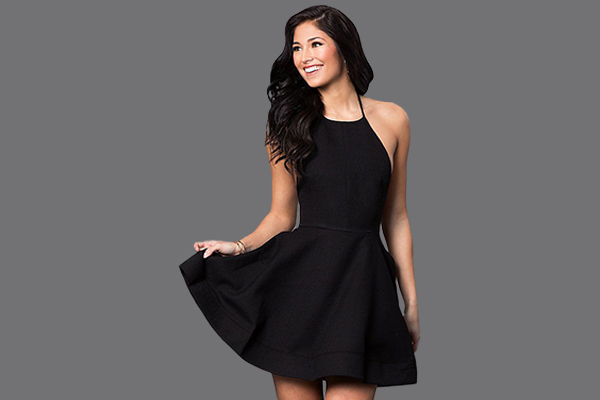 Sultry Short Black Semi Formal Dress