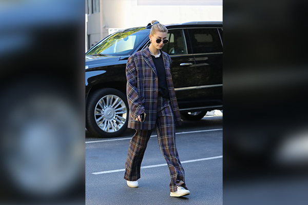 Suit-Inspired Streetwear, Hailey Bieber