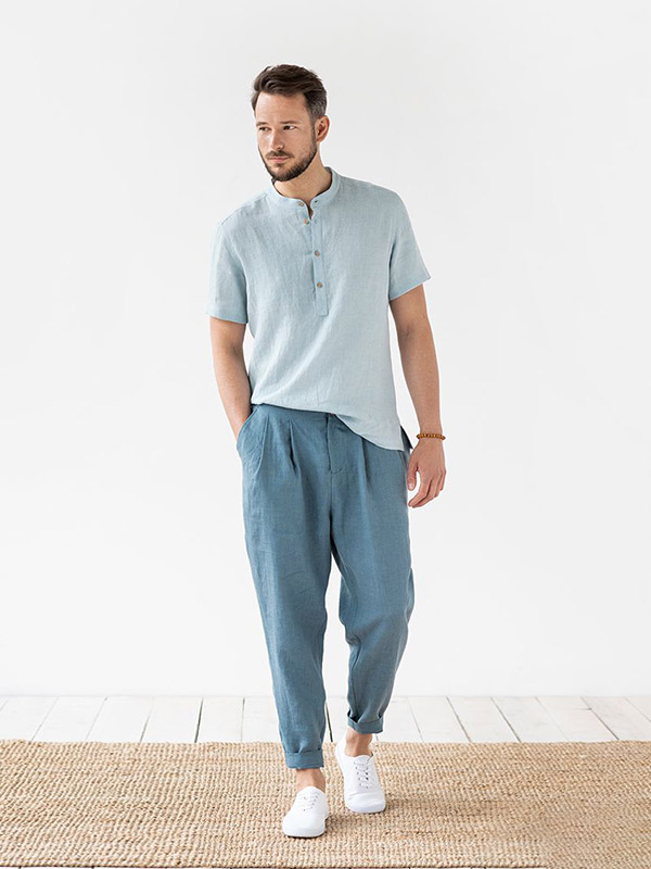 Men's Semi-Formal Attire Has Linen Pants