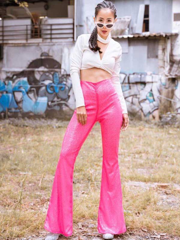 Bell Bottoms with Sequined Tops 