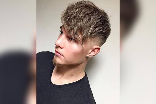 Tapered Haircut with Long Fringe 