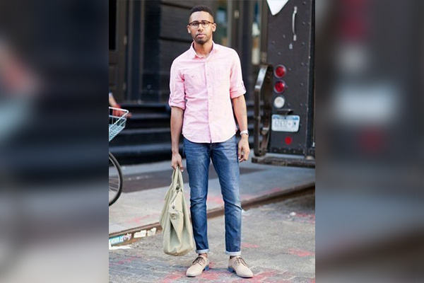 Blue Pants Pink Shirt