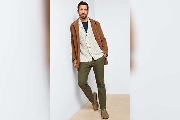 Cardigan with Chinos or Trousers