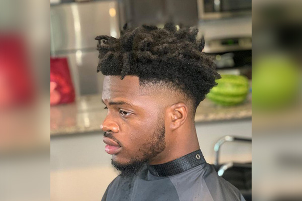 Drop Fade Hairstyles: Drop Fade with Afro