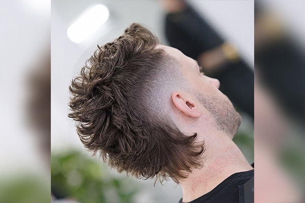 Burst Fade Mullet