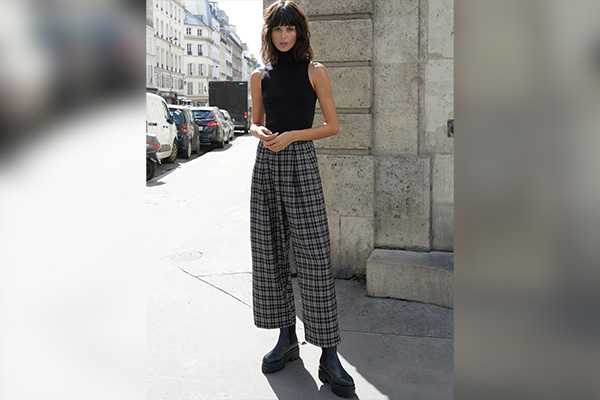 Plaid Trousers And A Blouse