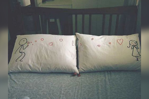 Anniversary Gifts For Him: Couple Pillows 