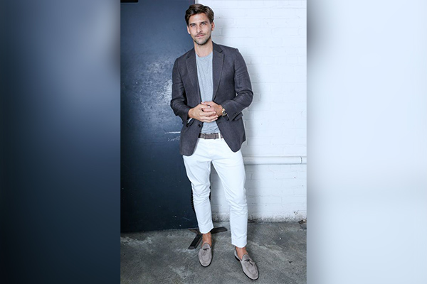 Grey Dress Shoes with Chinos