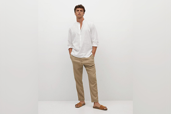Linen Pants with Crisp White Shirt