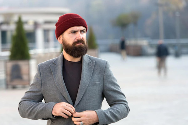 Pair Your Beanie With a Suit or Blazer