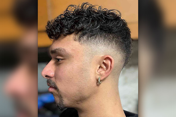 High Fade Curly Haircut