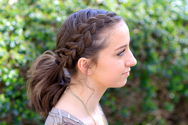 Cute Hairstyles for girls: Dutch Braids Ponytail