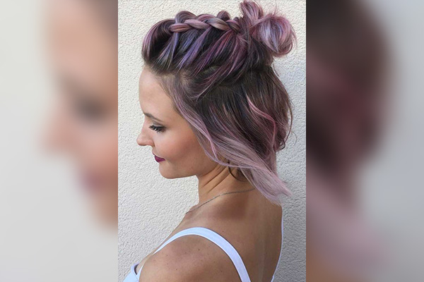 Cute Hairstyles for girls: Twisted Mid-Length Updo